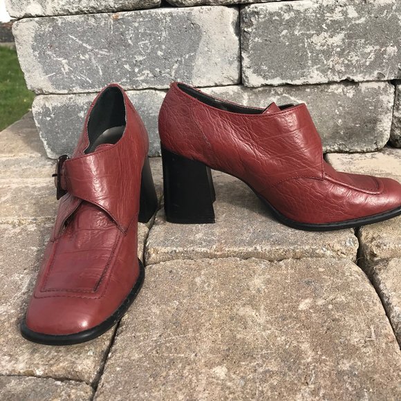Catleia Shoes - Catleia Vintage Red Chunky Size 9